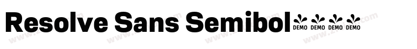 Resolve Sans Semibol字体转换
